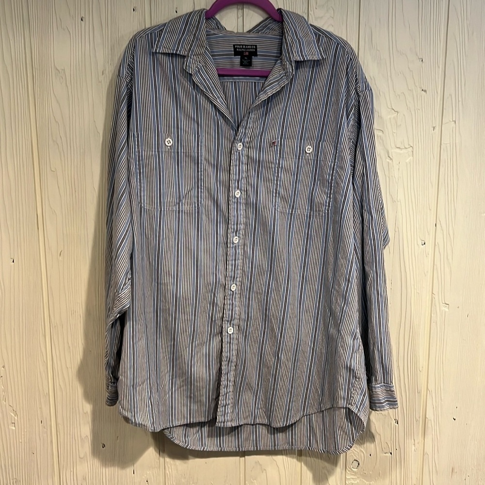 POLO JEANS CO. RALPH LAUREN 100% Cotton Button down Casual Shirt  XL